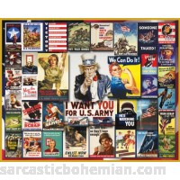 White Mountain Puzzles WWII Poster Collage 1000 Piece Jigsaw Puzzle B006KH1RU4